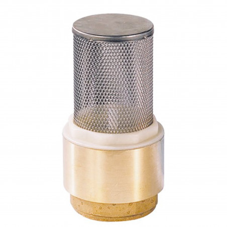Clapet crépine 1", 26x34 double guidage, corps laiton, crépine Inox