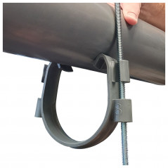 Abrazadera Ø100 mm para tubo de desagüe en varilla roscada M6/M7/M8, 4 uds