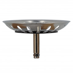 Removable stainless steel basket, diameter 81 mm, for pull-out or rotating sink strainer, 18 holes