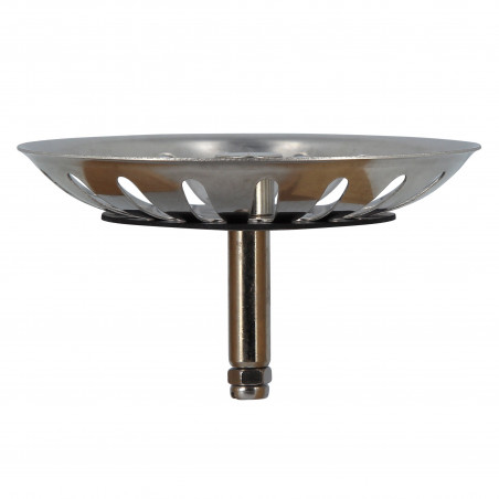 Uitneembare roestvrijstalen korf, diameter 81 mm, voor uittrekbare of roterende gootsteenafvoer, 18 gaten