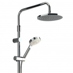 Colonna doccia con rubinetto termostatico, soffione da 20 cm e doccetta a 3 getti.