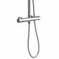 Colonne de douche thermostatique NF, pomme 20 cm et douchette 3 jets, chromée Colonne de douche thermostatique NF, pomme 20 cm et douchette 3 jets, chromée