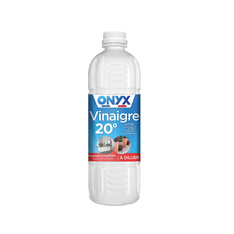 Vinaigre ménager concentré 20° bouteille d'un litre ONYX Vinaigre ménager concentré 20° bouteille d'un litre ONYX