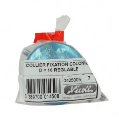 Collar de fijación ajustable: D.16, latón cromado