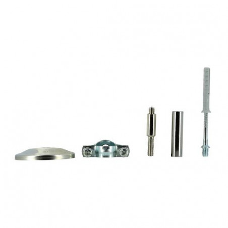 Einstellbare Befestigungsschelle: D.16, Messing Verchromt, NICOLL, 0425005