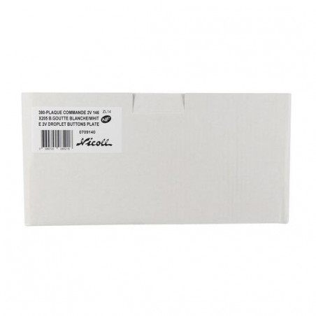 Control Plate White Drop 380, NICOLL, 0709140