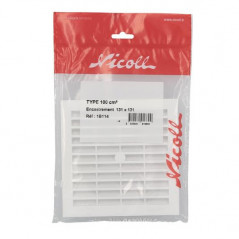 Classique PVC Vierkant 131x131, wit met muggenhor