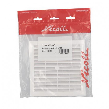 Pvc Clásico: Cuadrado 156X156, Blanco Con Mosquitera, NICOLL, 1B164