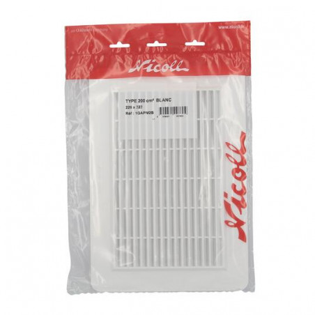 PVC wall lamp with mosquito net: Rectangular horizontal 226x323, white