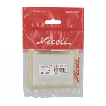 Alu Goldfarben Eloxiert Ohne Fliegengitter: Quadrat 10X10, NICOLL, 1L1010D