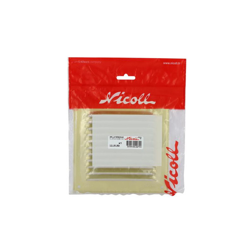 Gold anodized aluminium without screen : square 15x15 Gold anodized aluminium without screen : square 15x15