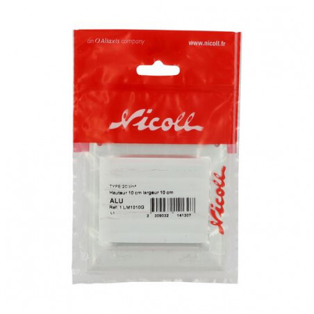 Alluminio anodizzato grigio con zanzariera: quadrato 10x10