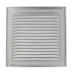 Alluminio anodizzato grigio con zanzariera: quadrato 20x20