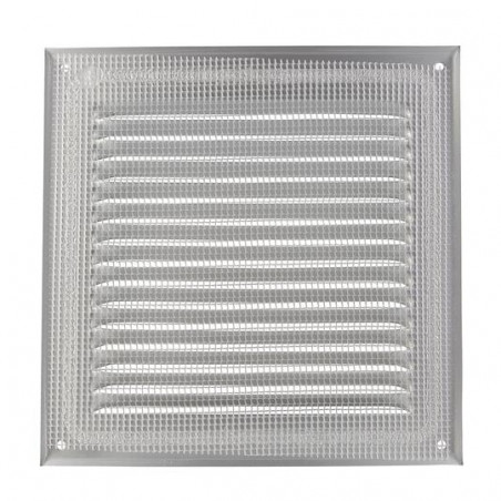 Alluminio anodizzato grigio con zanzariera: quadrato 20x20