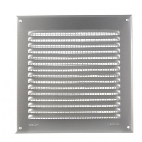 Grijs Geanodiseerd Aluminium Met Vierkant Insectengaas 20X20, NICOLL, 1LM2020G