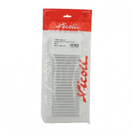 Alu anodise gris avec moustiquaire rectangulaire verticale 30X15