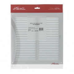 White lacquered aluminium with mosquito net : square 30X30