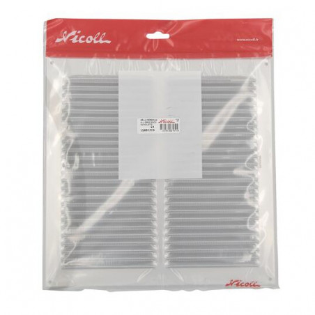 Aluminio anodizado gris con mosquitera: cuadrado 30x30