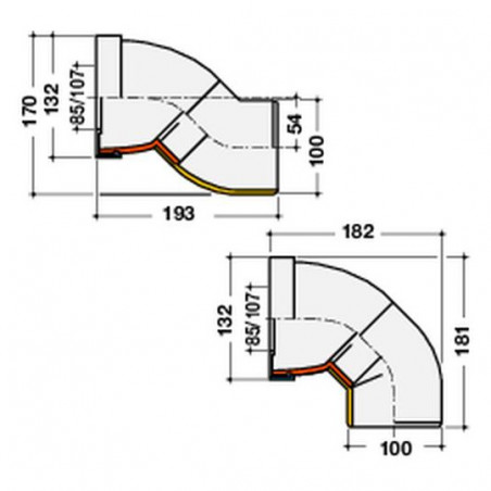 Wc-Manchet Diameter 100, NICOLL, 1PWOR