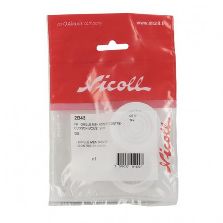 PVC voor schot met insectengaas met een diameter van 35 mm