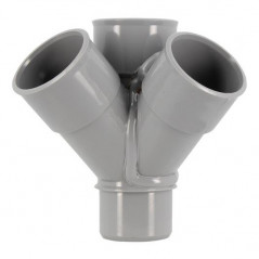 Croix d'angle PVC 45 degré Mâle/Femelle, 40 NICOLL AH14 - Image 1/3