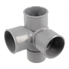 Croix d'angle PVC 87 degré 30 Mâle/Femelle, 40 NICOLL AH18 - Image 1/4