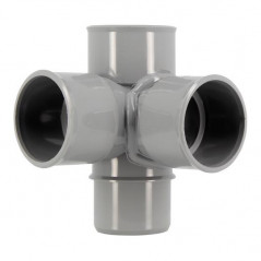 Cruz de ángulo PVC 87 grados 30 Macho/Hembra, 40