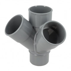 Croix d'angle PVC 45 degré Mâle/Femelle, 50 NICOLL AJ14 - Image 1/5