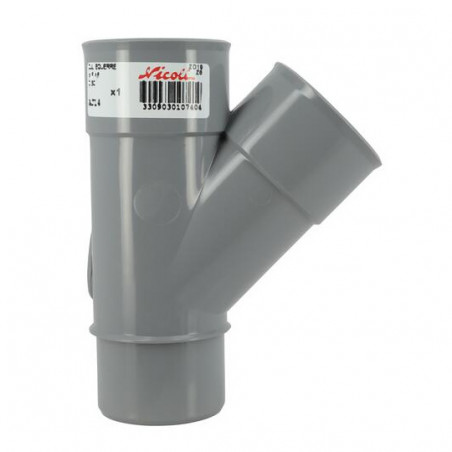 Croix d'angle PVC 45 degré Mâle/Femelle, 50 NICOLL AJ14 - Image 5/5