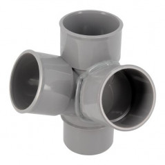 Croix d'angle PVC 67 degré 30 Mâle/Femelle, 50 NICOLL AJ16 - Image 1/3