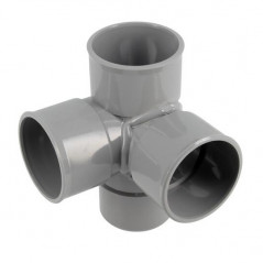 Croix d'angle PVC 87 degré 30 Mâle/Femelle, 50 NICOLL AJ18 - Image 1/3