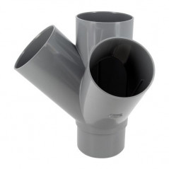 Croix d'angle PVC 45 degré Mâle/Femelle, 100