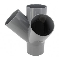 Croix d'angle PVC 45 degré Femelle/Femelle, 100