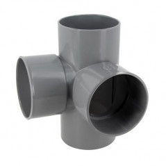 Croix d'angle PVC 87 degré 30 Femelle/Femelle, 100