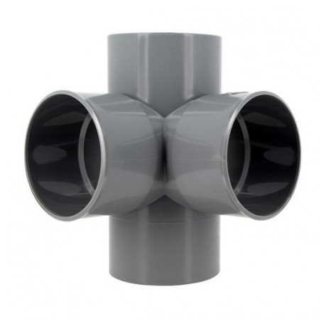 Croix d'angle PVC 87 degré 30 Femelle/Femelle, 100 NICOLL AT188 - Image 3/4