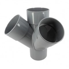 Croix d'angle PVC 45 degré Mâle/Femelle, 110 NICOLL AV14 - Image 1/5