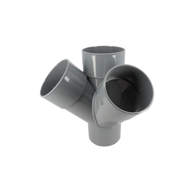 Croix d'angle PVC 45 degré Mâle/Femelle, 110