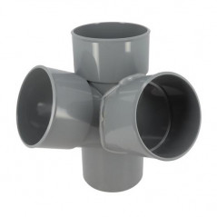 Croix d'angle PVC 67 degré 30 Mâle/Femelle, 110 NICOLL AV16 - Image 1/5