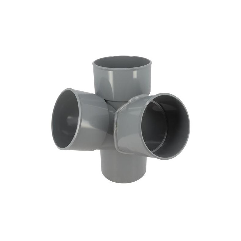 Croix d'angle PVC 67 degré 30 Mâle/Femelle, 110