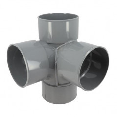 Croix d'angle PVC 87 degré 30 Femelle/Femelle, 110 NICOLL AV188 - Image 1/5