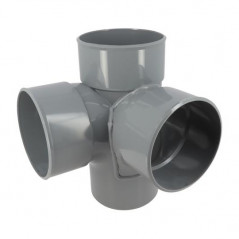 Croix d'angle PVC 87 degré 30 Mâle/Femelle, 125