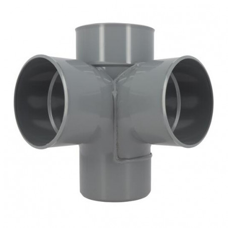 Croix d'angle PVC 87 degré 30 Mâle/Femelle, 125 NICOLL AX18 - Image 4/5