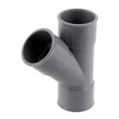 Té PVC 45 degré FF 32 NICOLL BF144 - Image 1/4