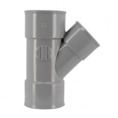 Té PVC 45 degré réduit FF 40/32/40