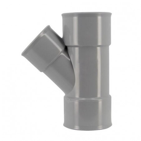 Té PVC 45 degré réduit FF 40/32/40 NICOLL BH244 - Image 3/4