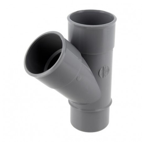 45 graden PVC T-stuk MF 50