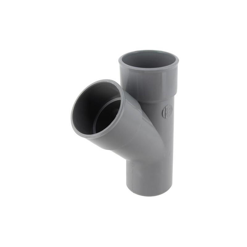 45 graden PVC T-stuk MF 63