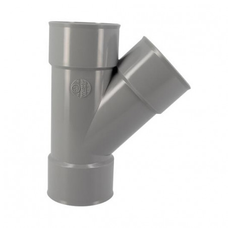 PVC T-stuk 45 graden FF 63