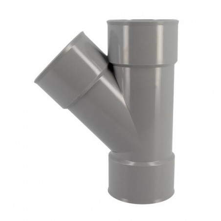 Té PVC 45 degré FF 63 NICOLL BL144 - Image 3/4