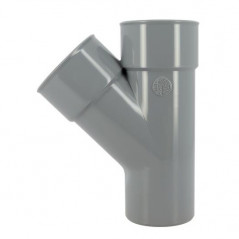 45 graden PVC T-stuk MF 75